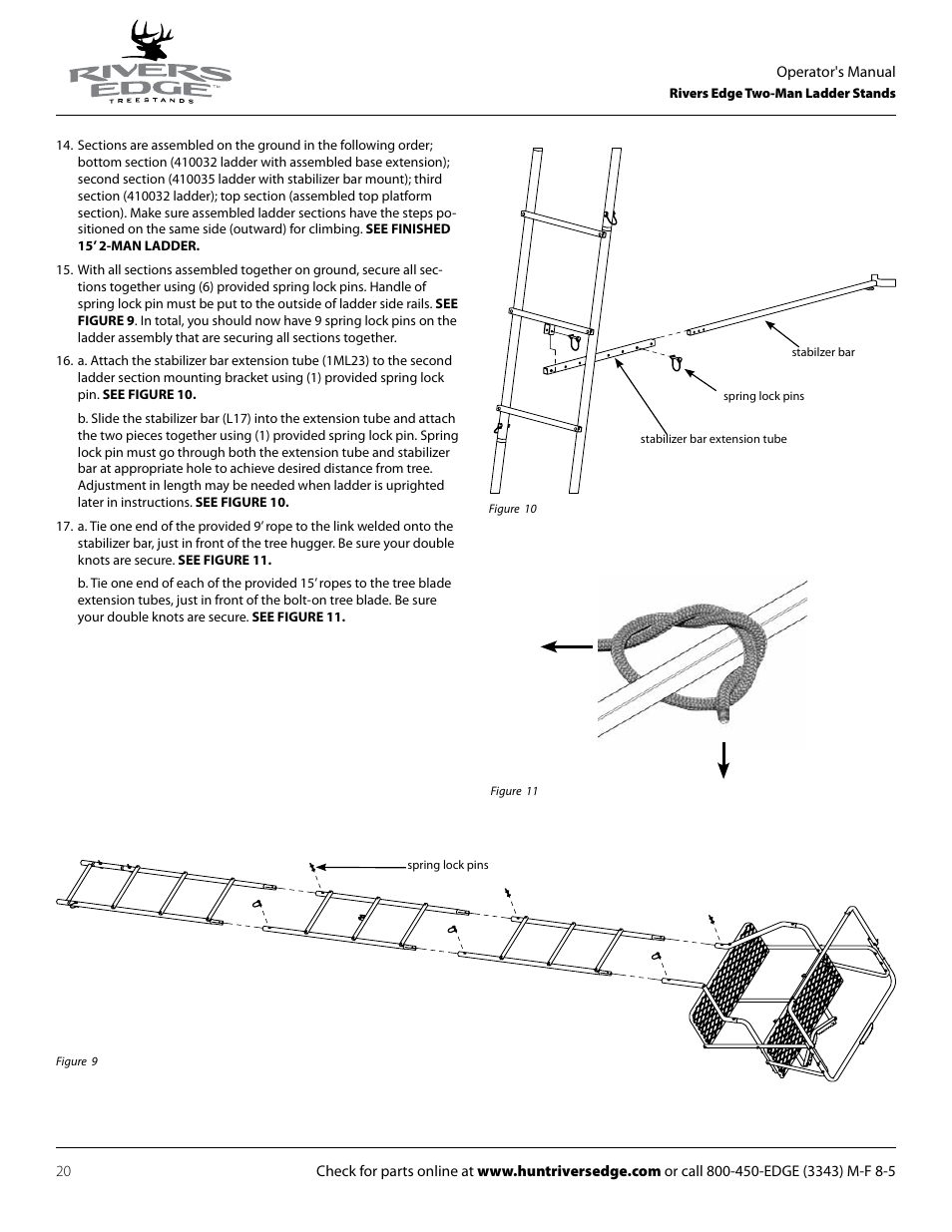 Rivers Edge RE629 15' 2-Man Ladder Stand User Manual | Page 20 / 28