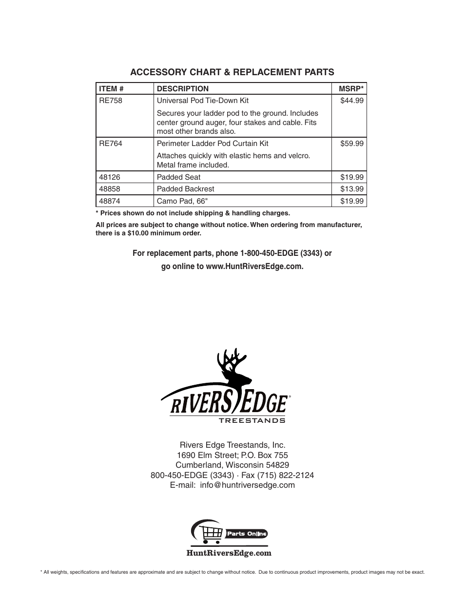 Rivers Edge RE712 14' PERIMETER User Manual | Page 12 / 12