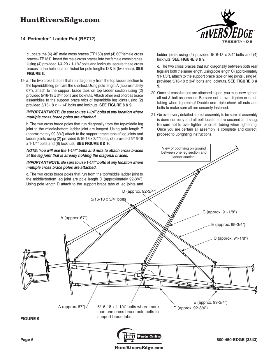 Rivers Edge RE712 14' PERIMETER User Manual | Page 6 / 12