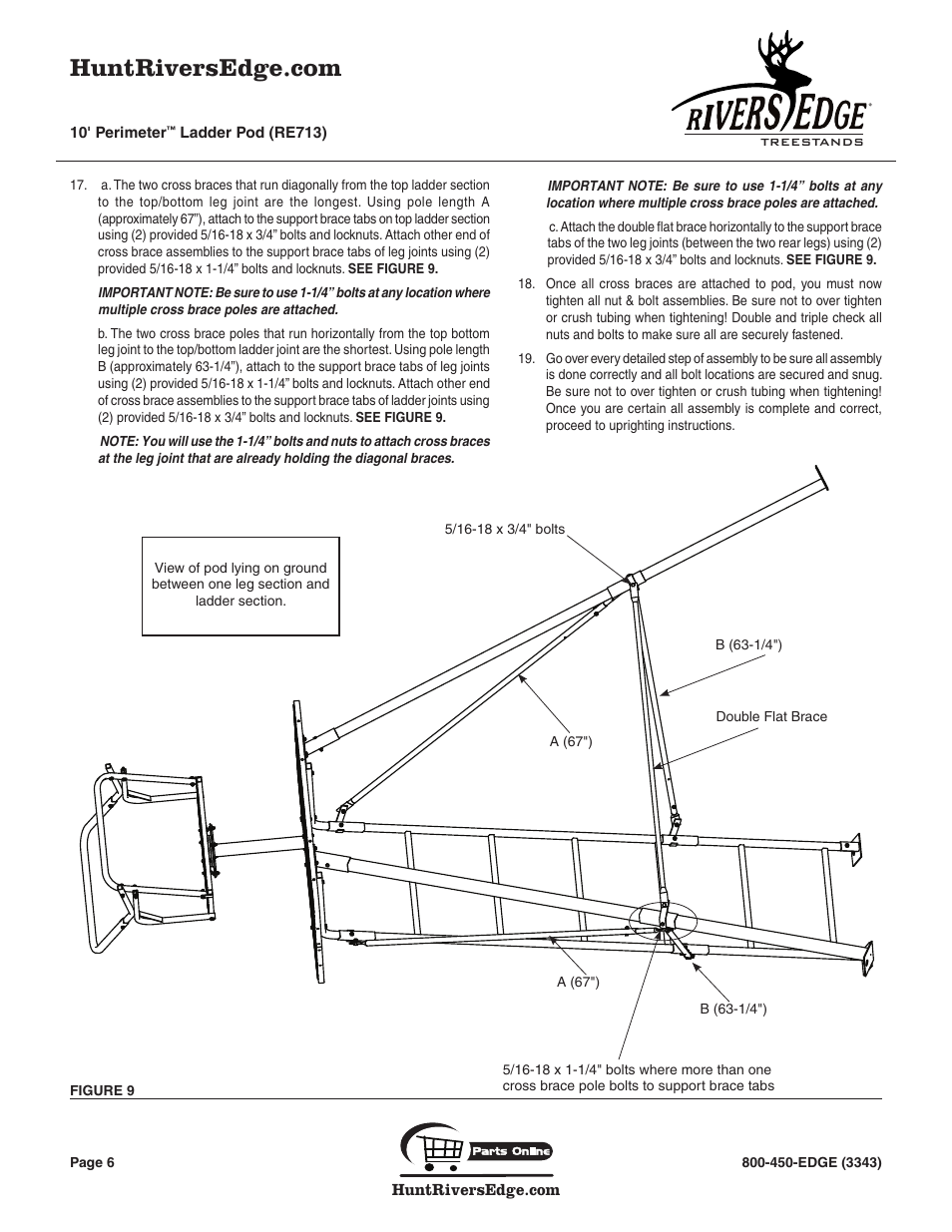 Rivers Edge RE713 10' PERIMETER User Manual | Page 6 / 12