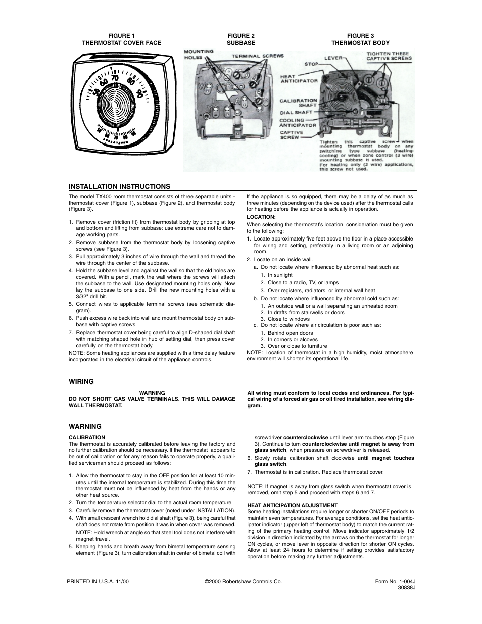 Robertshaw 400 SERIES User Manual | Page 2 / 2