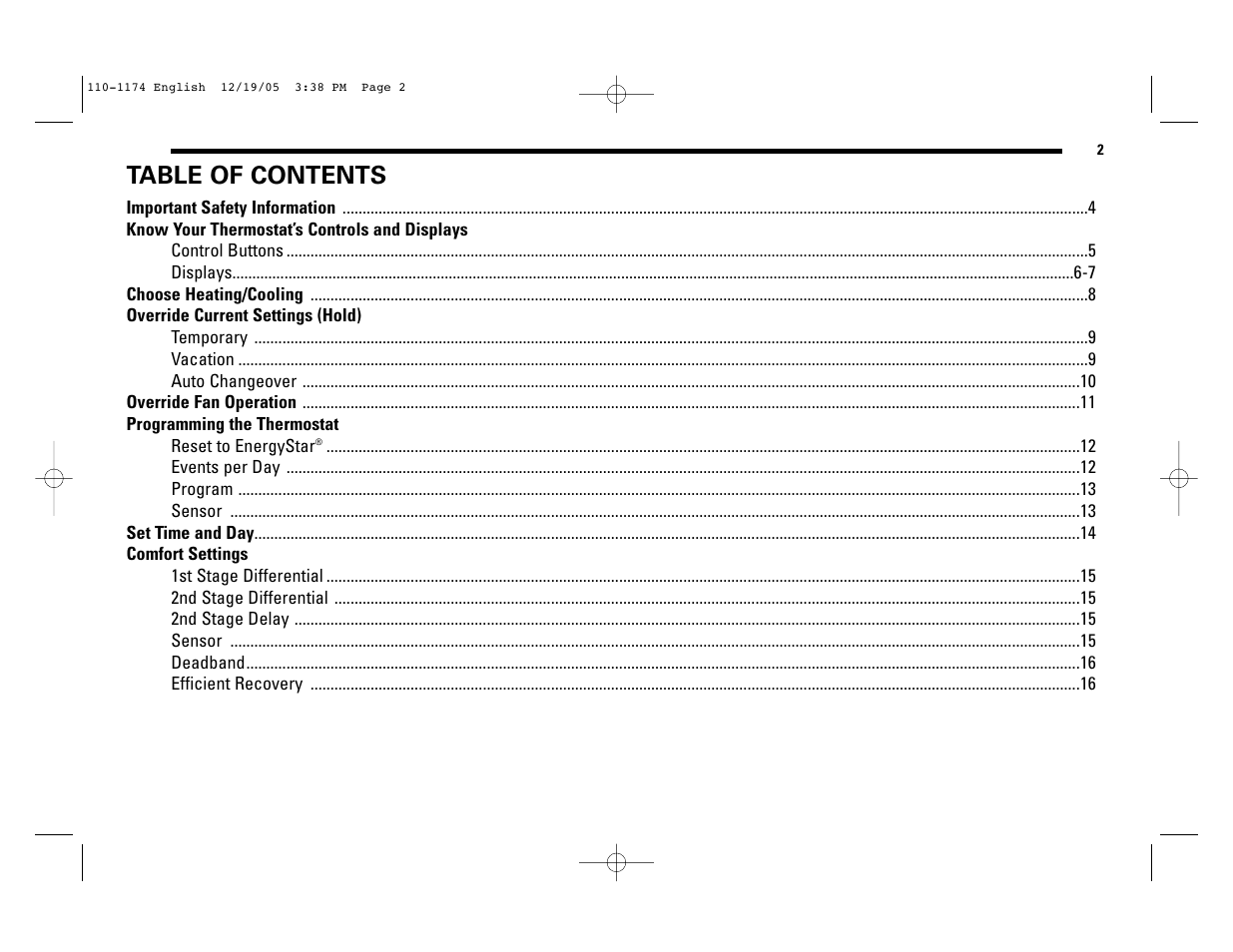 Robertshaw 9725i2 USERS MANUAL User Manual | Page 2 / 32