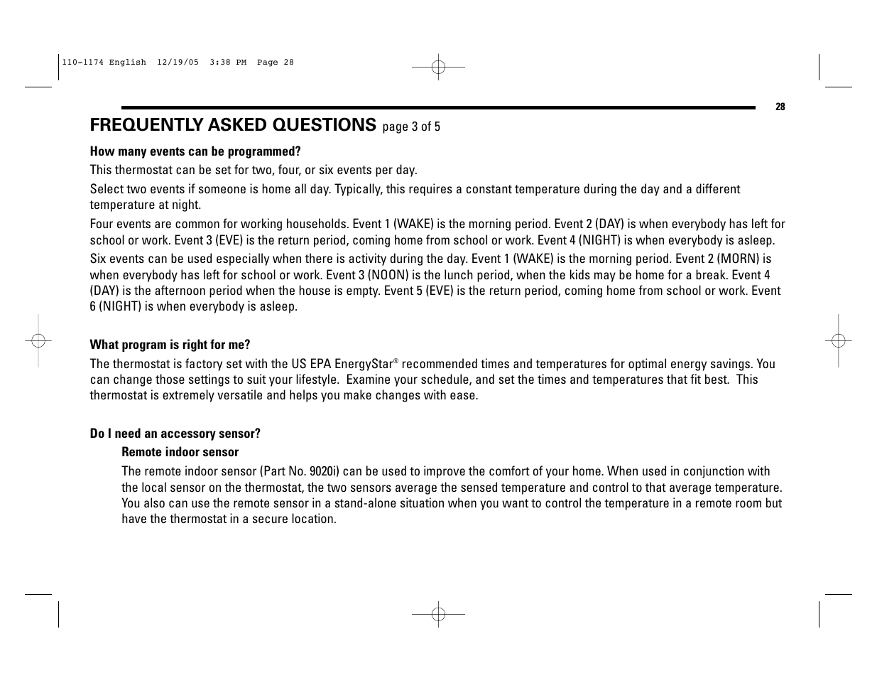 Frequently asked questions | Robertshaw 9725i2 USERS MANUAL User Manual | Page 28 / 32
