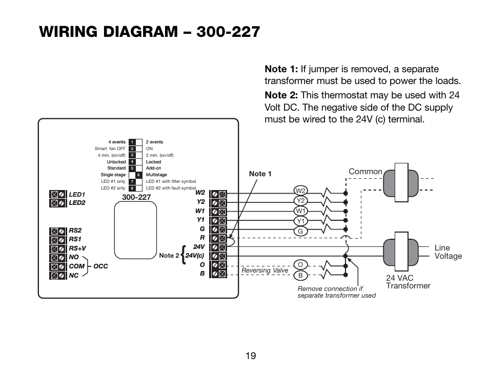 24 vac transformer line voltage, Common | Robertshaw Deluxe Programmable User Manual | Page 19 / 40