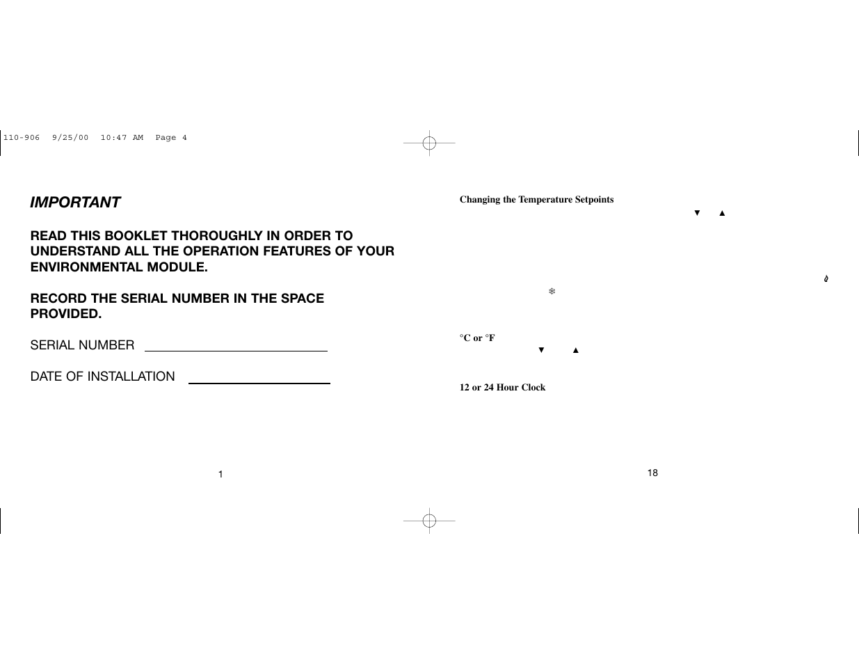Important | Robertshaw DSL-520P User Manual | Page 21 / 24