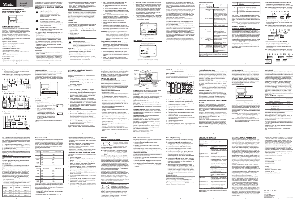 Robertshaw RS3210 User Manual | Page 2 / 2