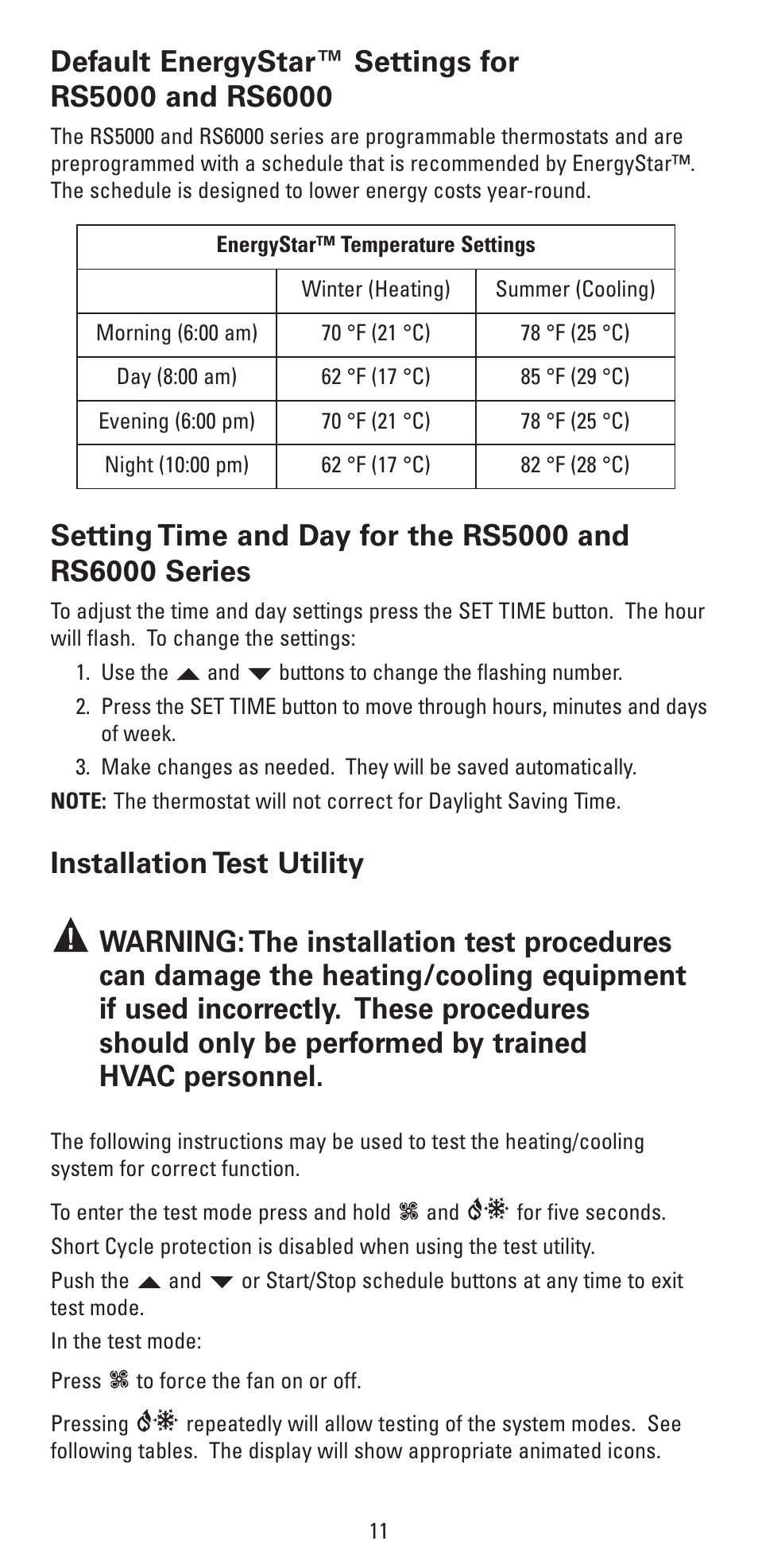 Robertshaw RS6320 User Manual | Page 11 / 32