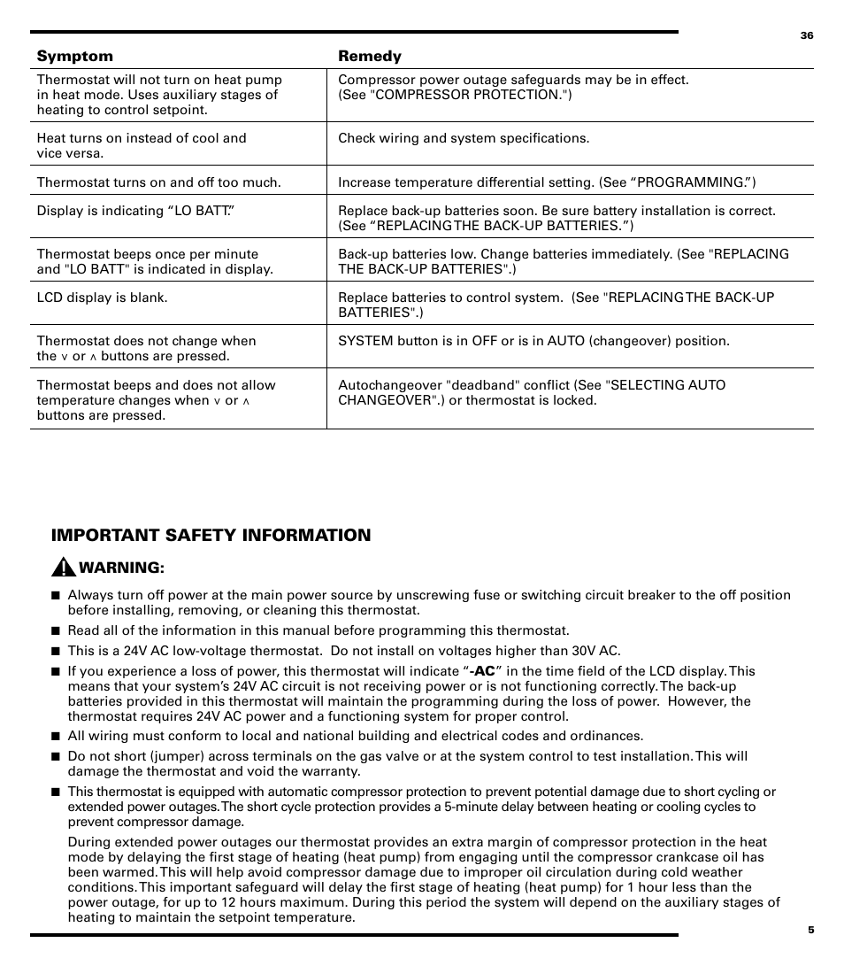 Robertshaw 9720 User Manual | Page 36 / 40