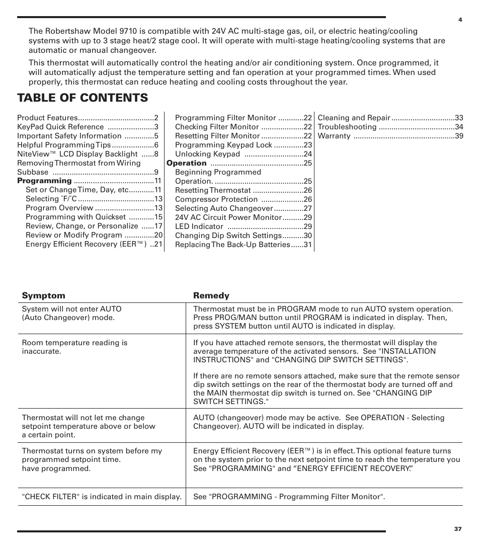 Robertshaw 9710 User Manual | Page 4 / 20