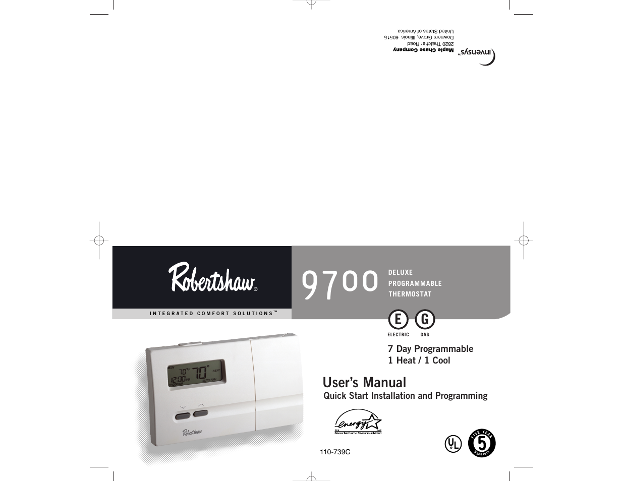 Robertshaw 9700 User Manual | 36 pages