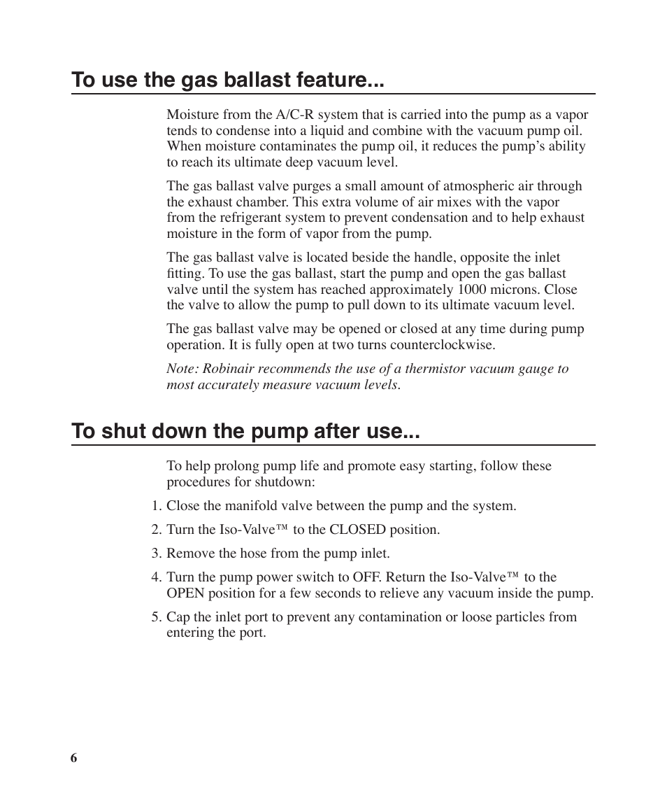 Robinair Models 15402 User Manual | Page 6 / 12
