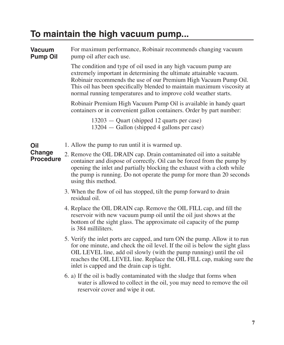 Robinair Models 15402 User Manual | Page 7 / 12