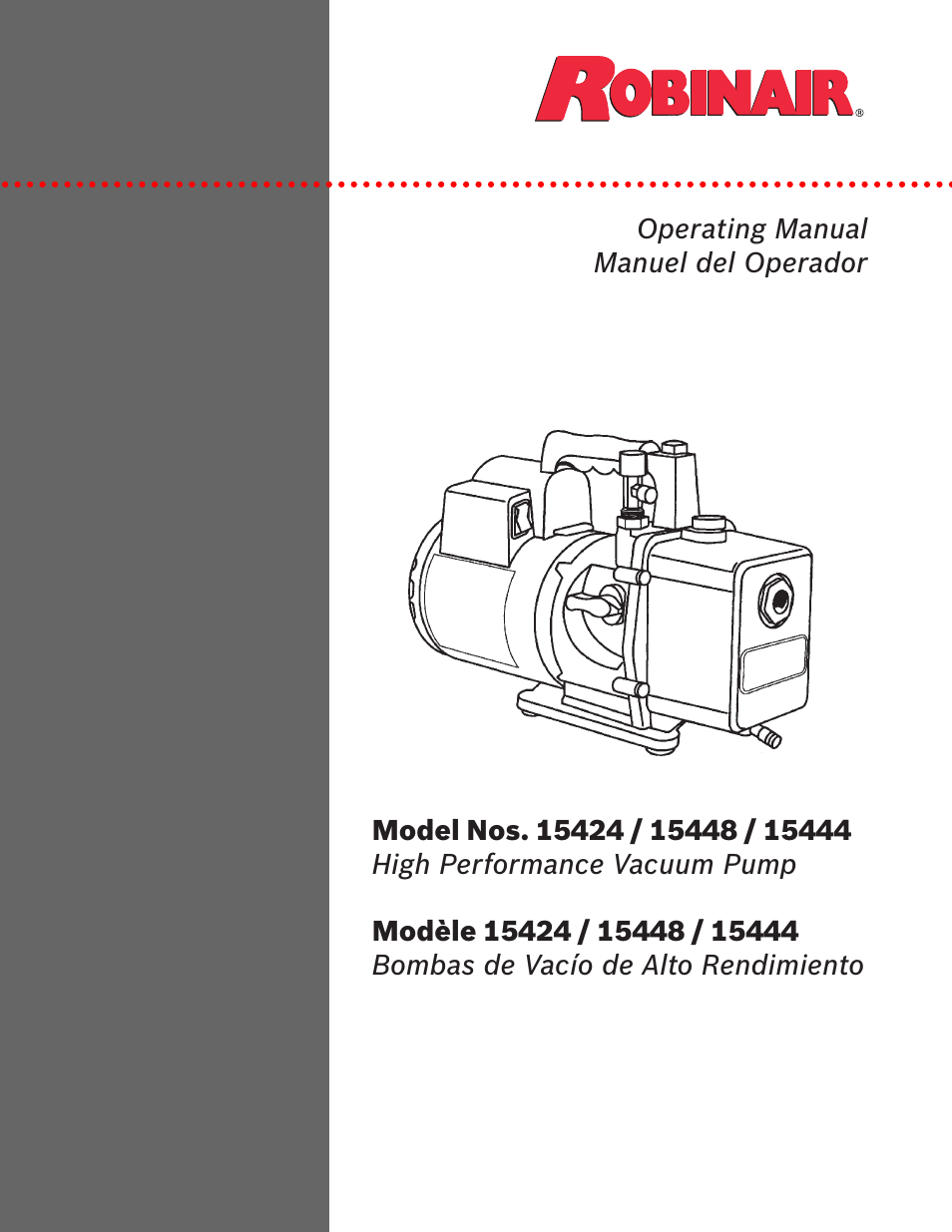 Robinair Model 15448 User Manual | 8 pages