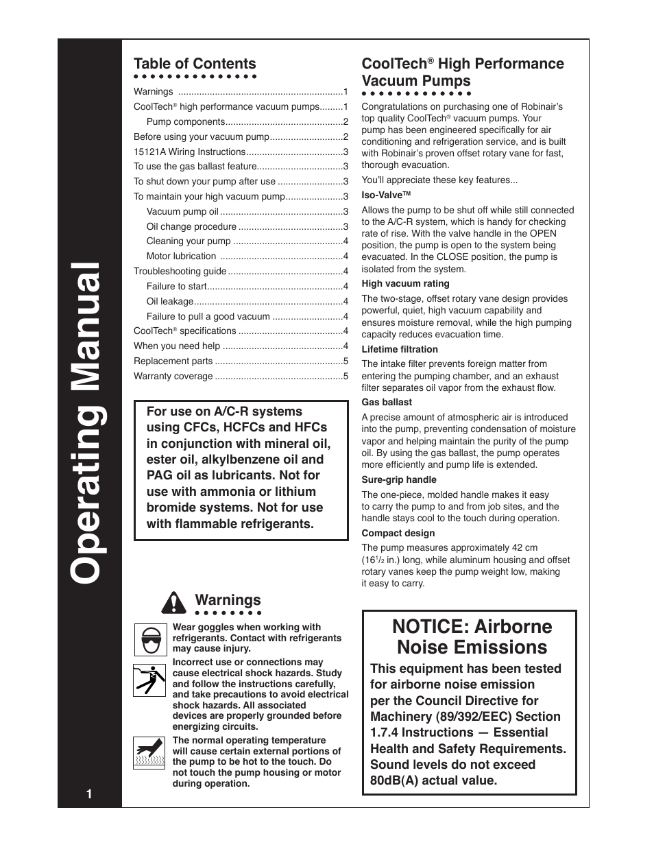 Robinair 15120A_15121A User Manual | Page 2 / 7