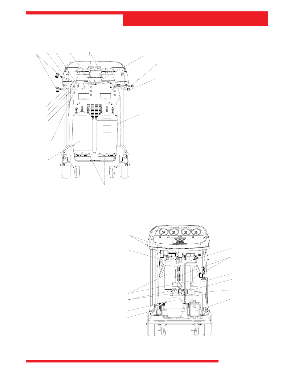 Set-up instructions, Diagram of unit’s components— external view, Diagram of unit’s components— internal view | Robinair 348012K Recovery, Recycling, Recharging Unit User Manual | Page 5 / 32