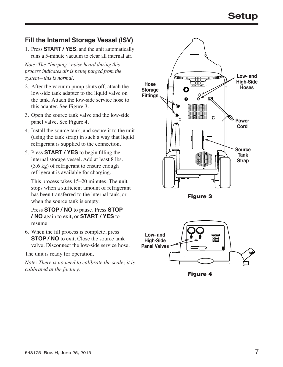 Setup | Robinair 34288 Recovery, Recycling, Recharging Unit User Manual | Page 9 / 20