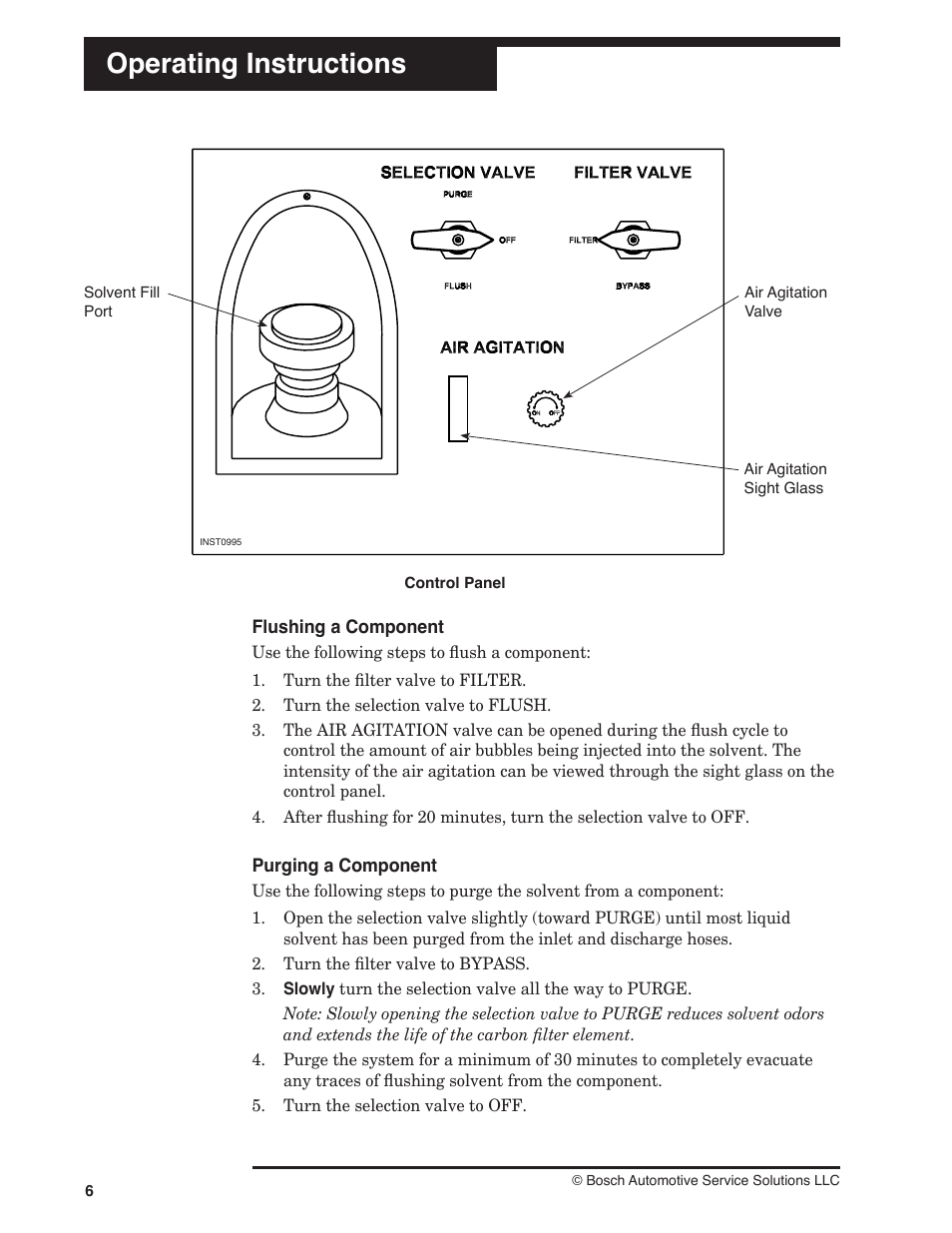 Operating instructions | Robinair 17580 Air Conditioning Component Flusher User Manual | Page 8 / 16