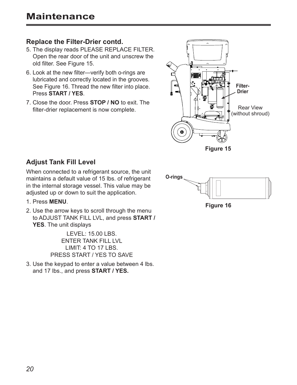 Maintenance | Robinair 34788-H Recovery, Recycling, Recharging Unit User Manual | Page 22 / 28