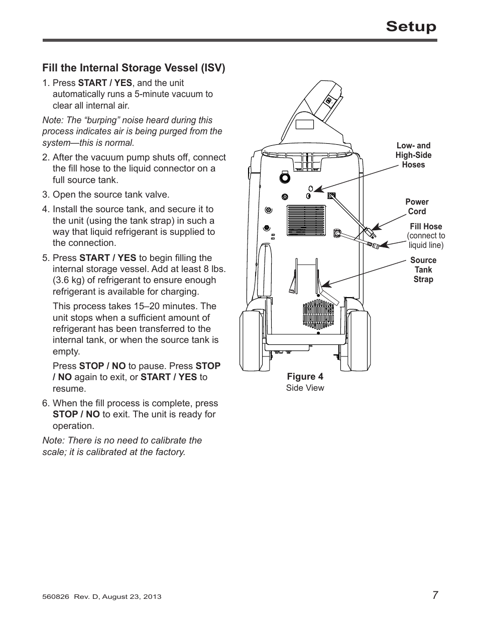 Setup | Robinair 34788-H Recovery, Recycling, Recharging Unit User Manual | Page 9 / 28