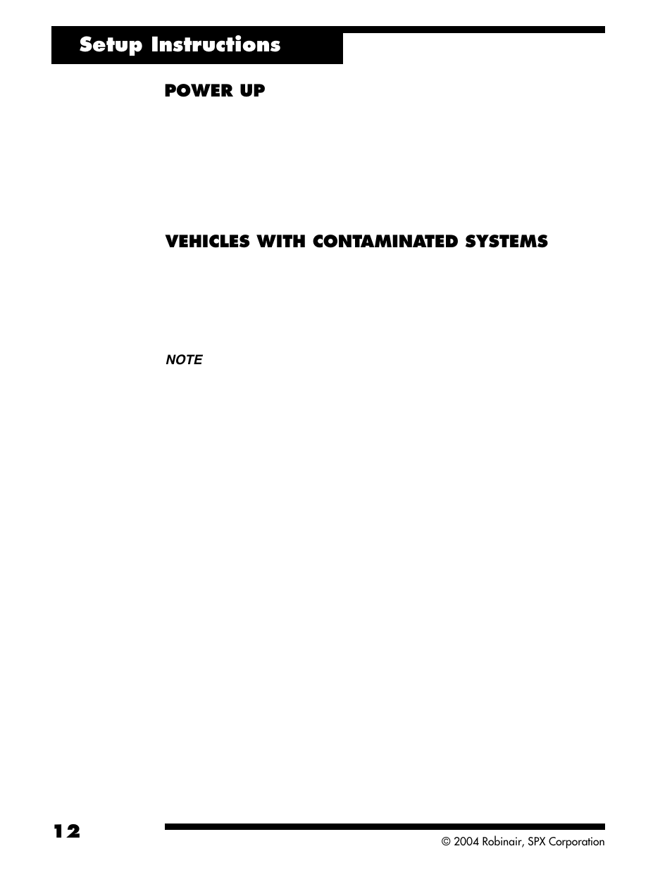 Setup instructions | Robinair ACR2005 Air Conditioning and Refrigerant Service Solution User Manual | Page 14 / 32