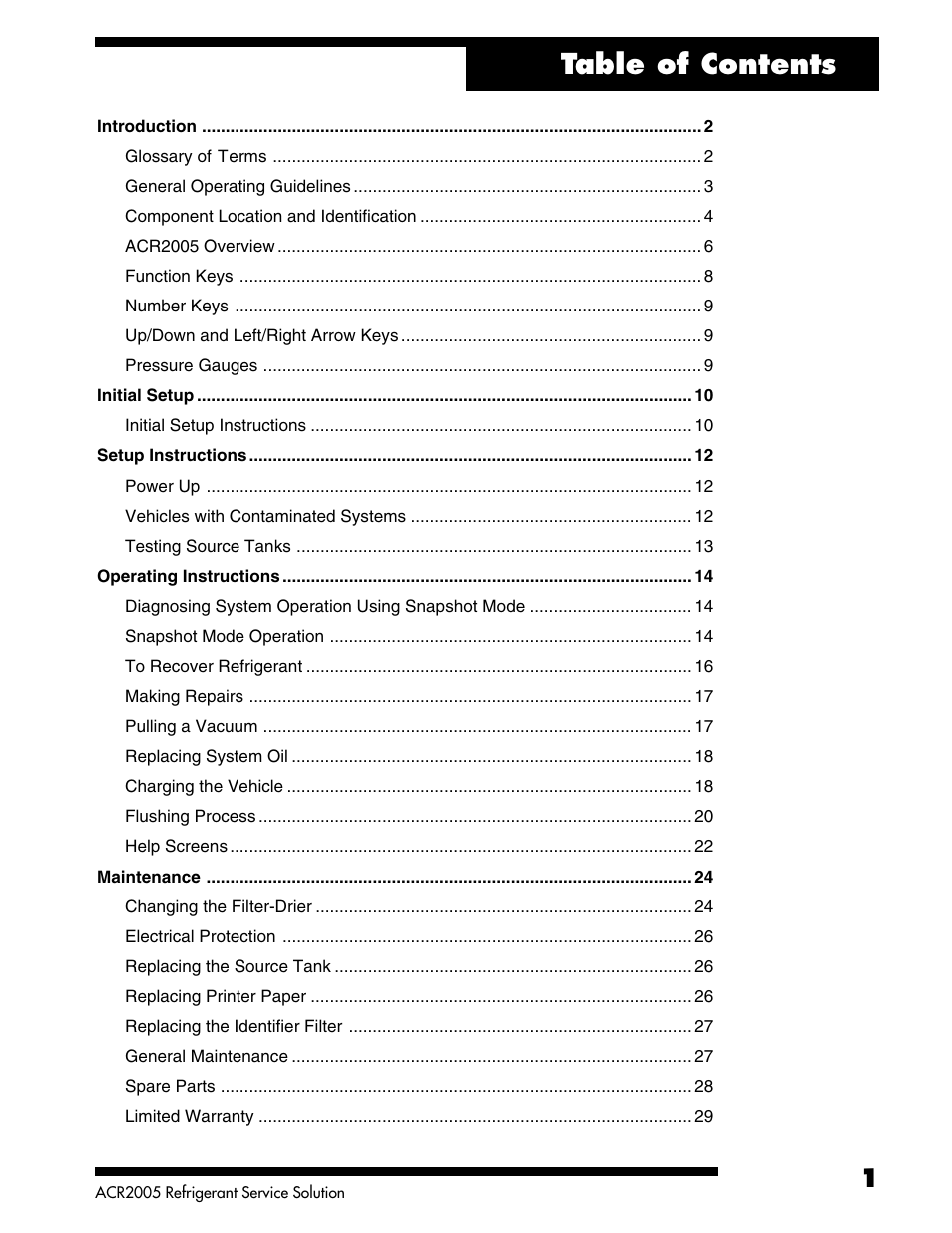 Robinair ACR2005 Air Conditioning and Refrigerant Service Solution User Manual | Page 3 / 32