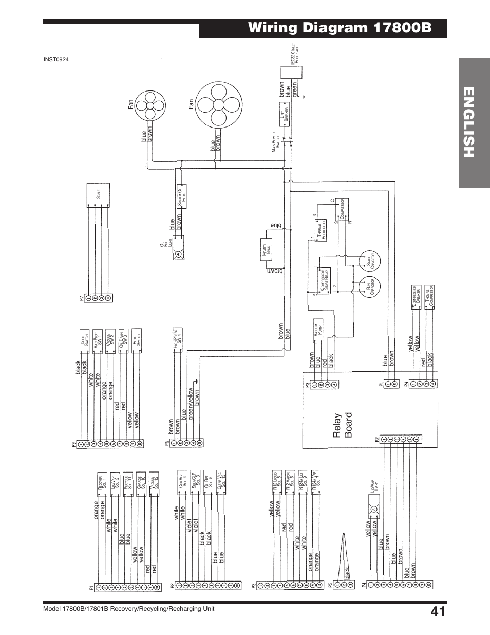 Relay board | Robinair 17801B Recovery, Recycling, Recharging Unit User Manual | Page 43 / 52