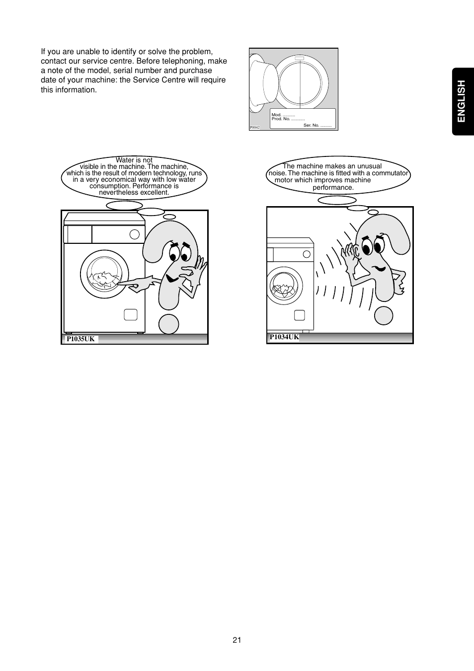 English | Zanussi FA 722 User Manual | Page 21 / 42