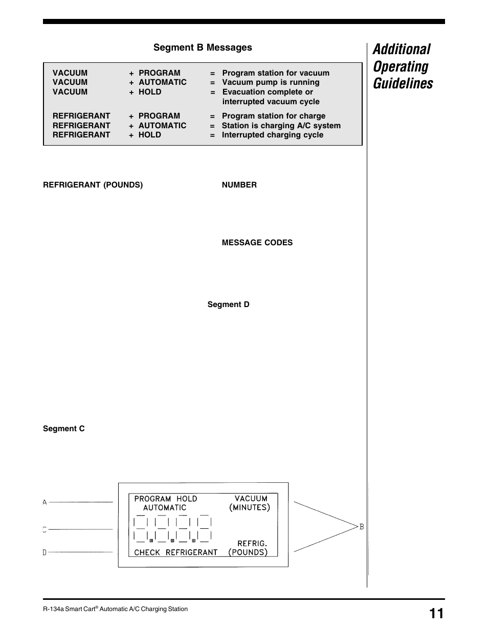 Additional operating guidelines | Robinair 34100 Automatic A-C Charging Station User Manual | Page 13 / 16