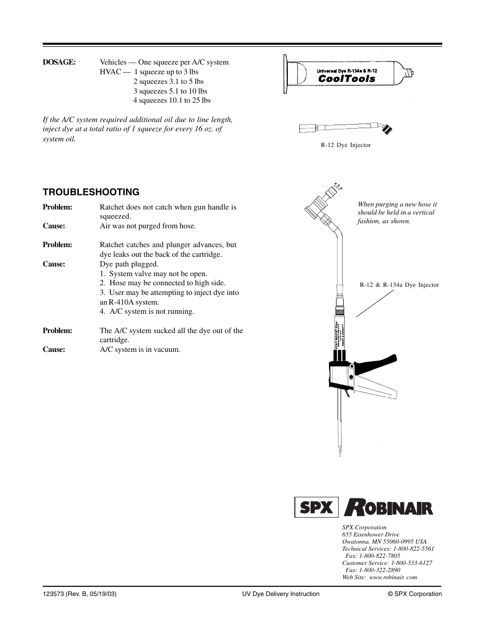 Cooltools | Robinair 16293 UV DYE DELIVERY SYSTEM User Manual | Page 2 / 2