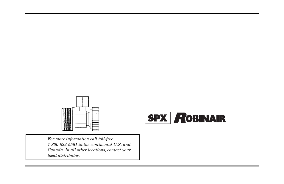 Robinair 18190A FIELD SERVICE COUPLER User Manual | Page 2 / 2