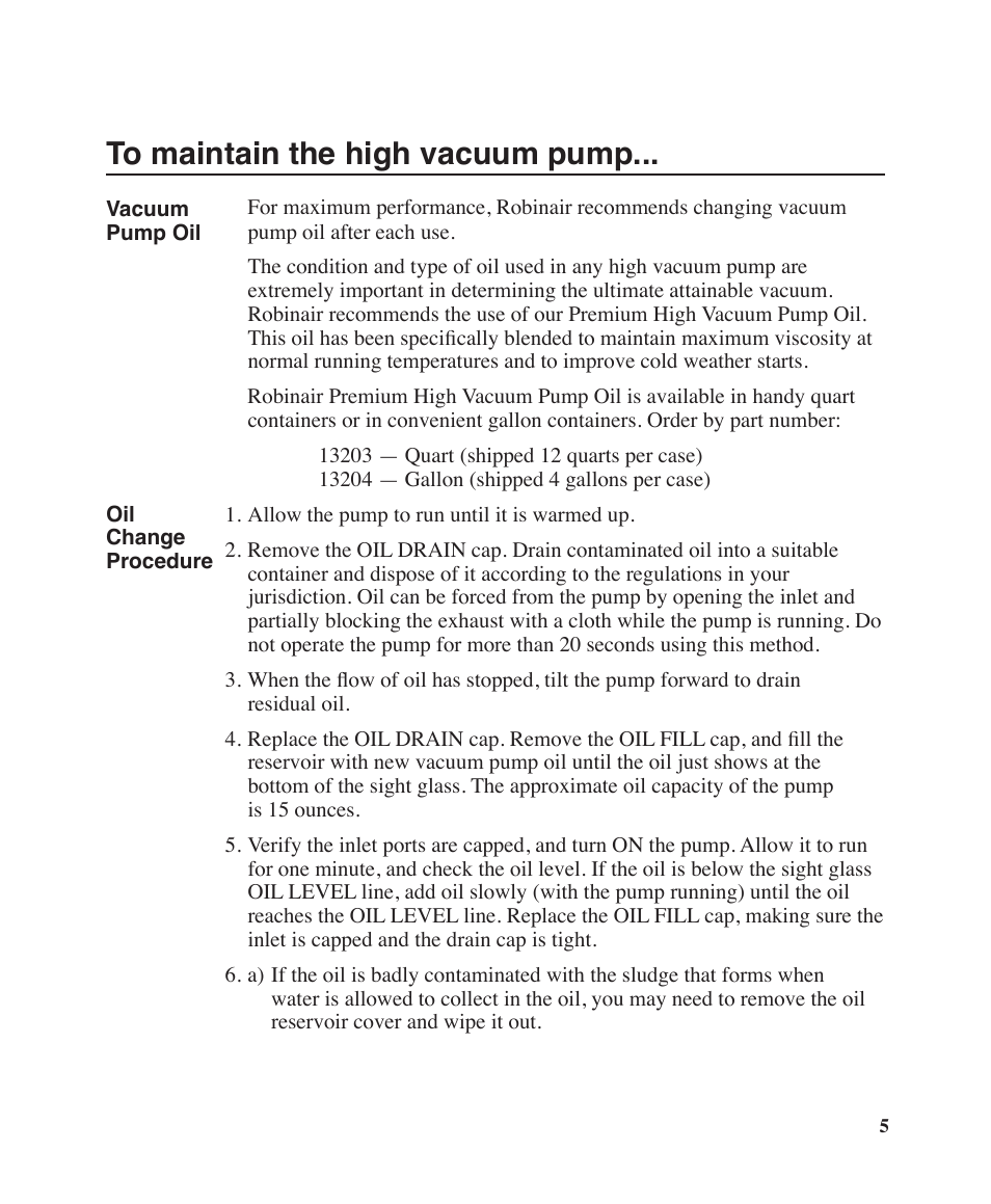 Robinair Model 15600 User Manual | Page 6 / 10