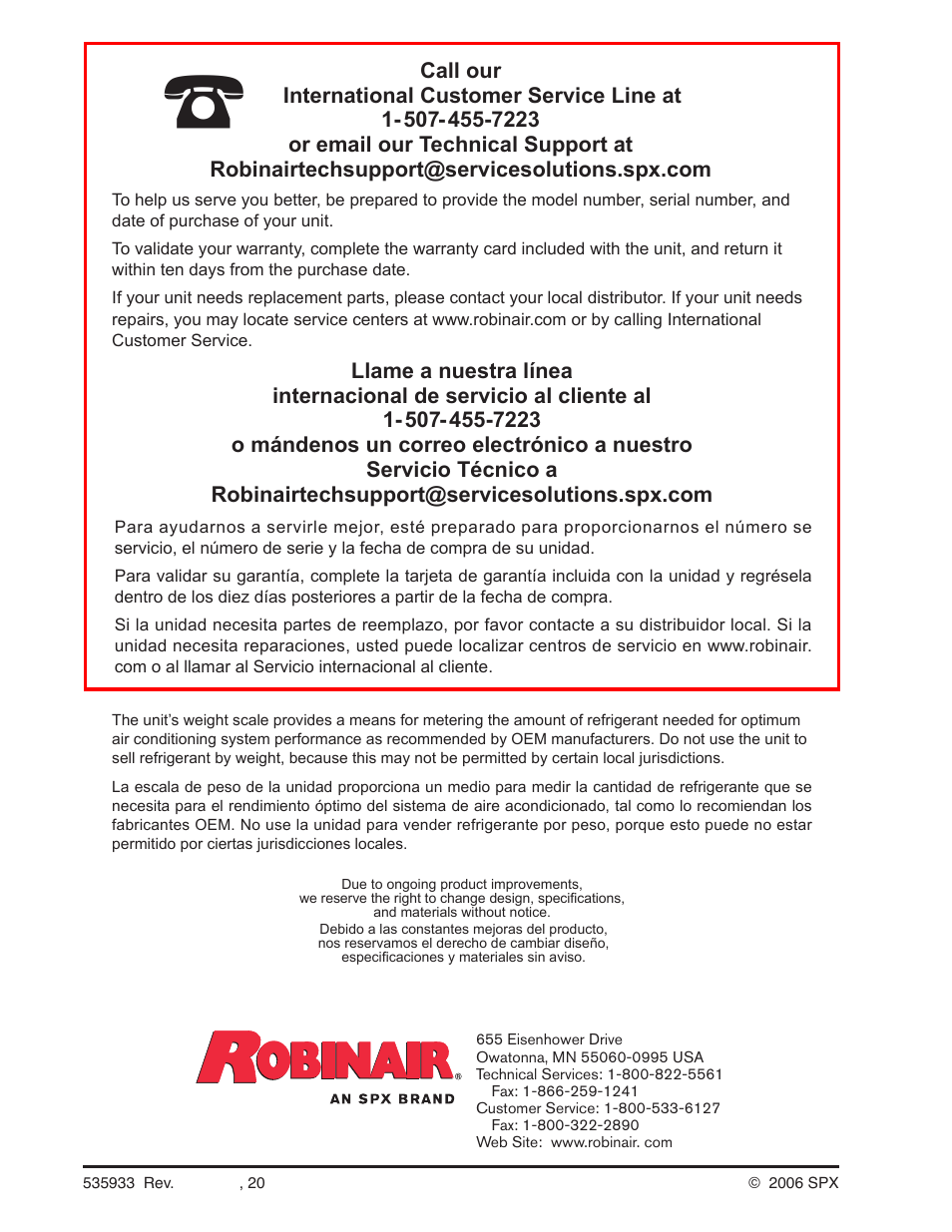 Robinair AC375C Refrigerant Recovery, Recycle, Recharge Unit User Manual | Page 36 / 36