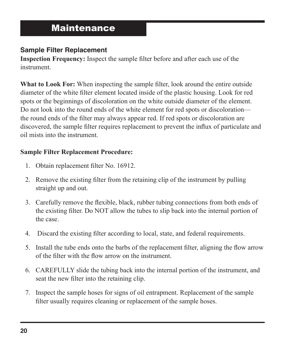 Maintenance | Robinair 16910 ID Plus Refrigerant Identifier User Manual | Page 22 / 28