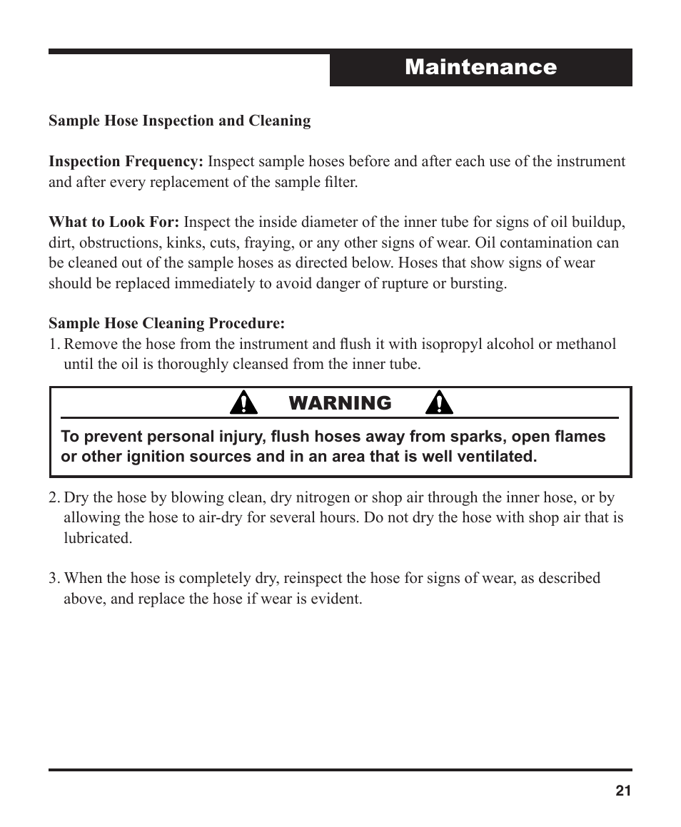 Maintenance, Warning | Robinair 16910 ID Plus Refrigerant Identifier User Manual | Page 23 / 28