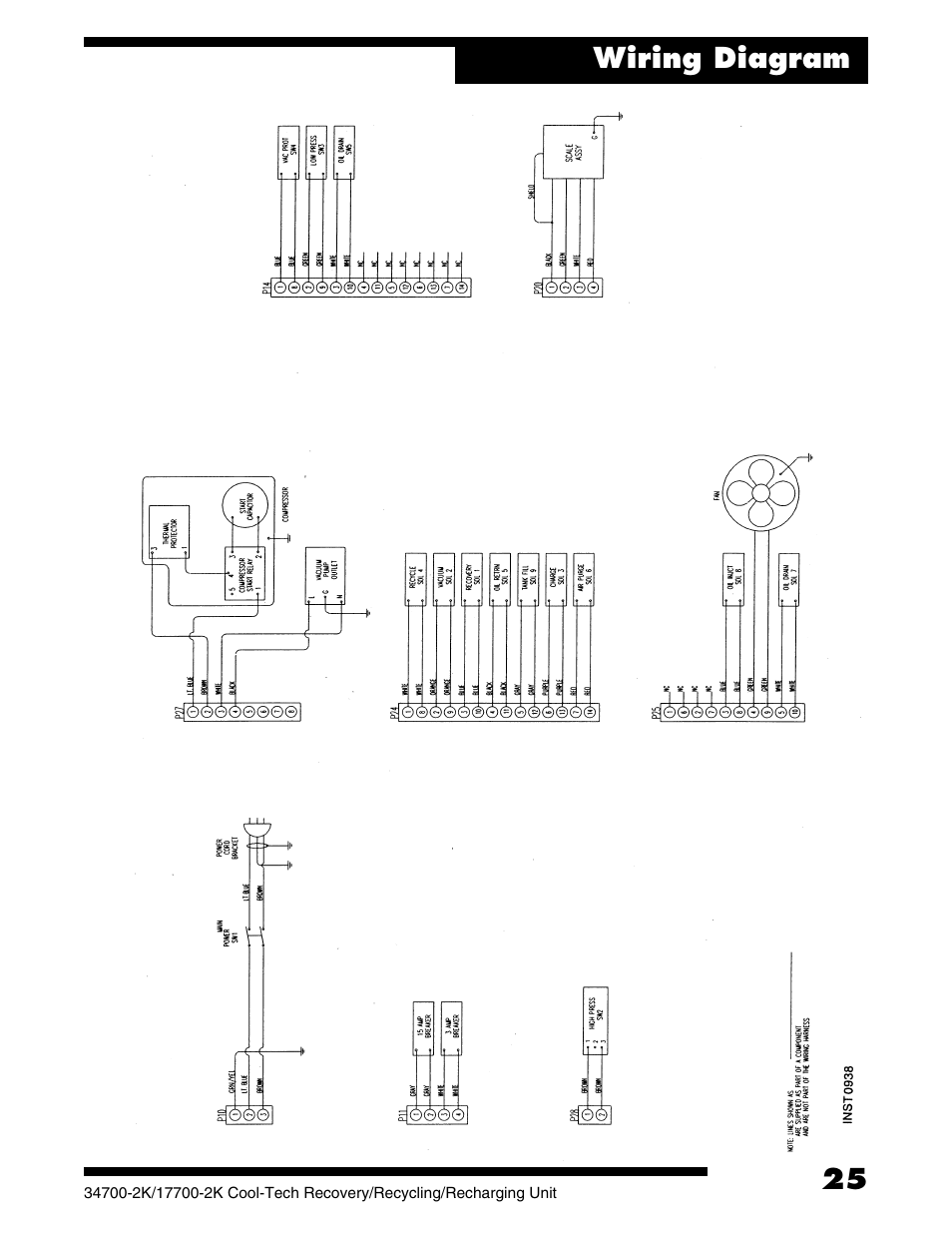 Wiring diagram | Robinair 177002K Recovery, Recycling, Recharging Unit User Manual | Page 27 / 32