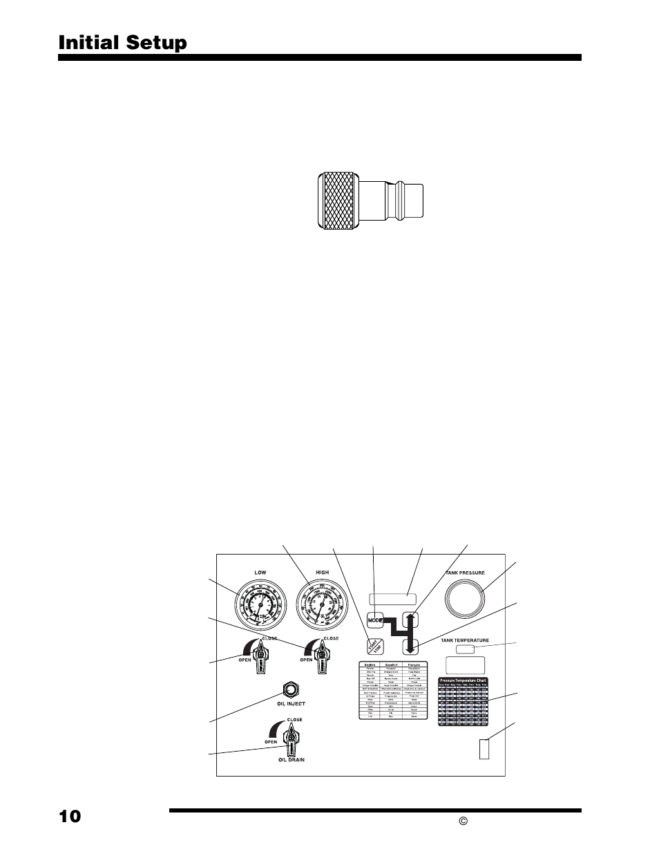 Initial setup, Contd, Adding refrigerant to the internal storage vessel | Robinair 34134Z Refrigerant Recovery, Recycle, Recharge Unit User Manual | Page 12 / 36