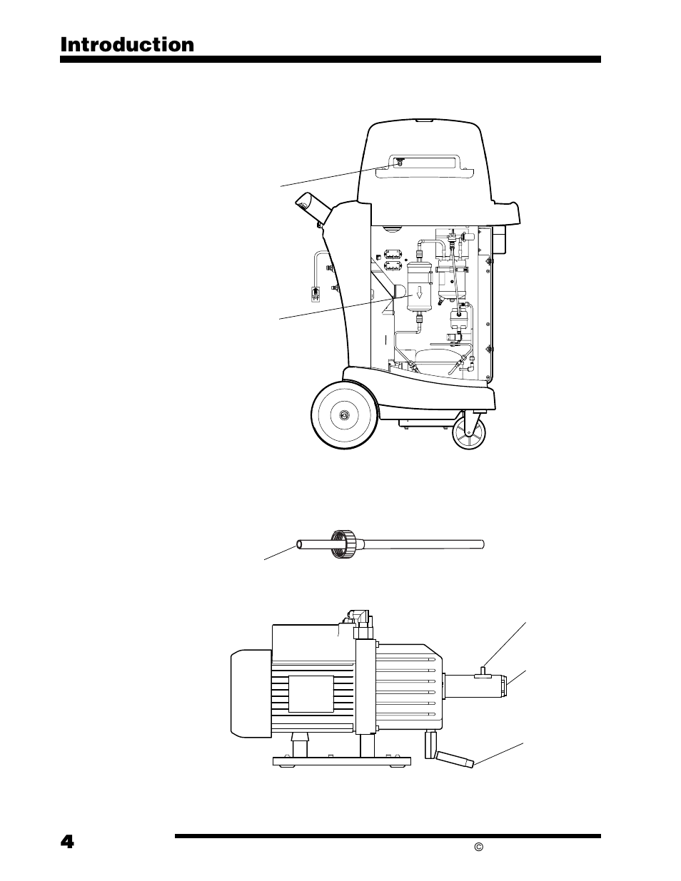 Introduction, Contd, Component identification and location | Robinair 34134Z Refrigerant Recovery, Recycle, Recharge Unit User Manual | Page 6 / 36