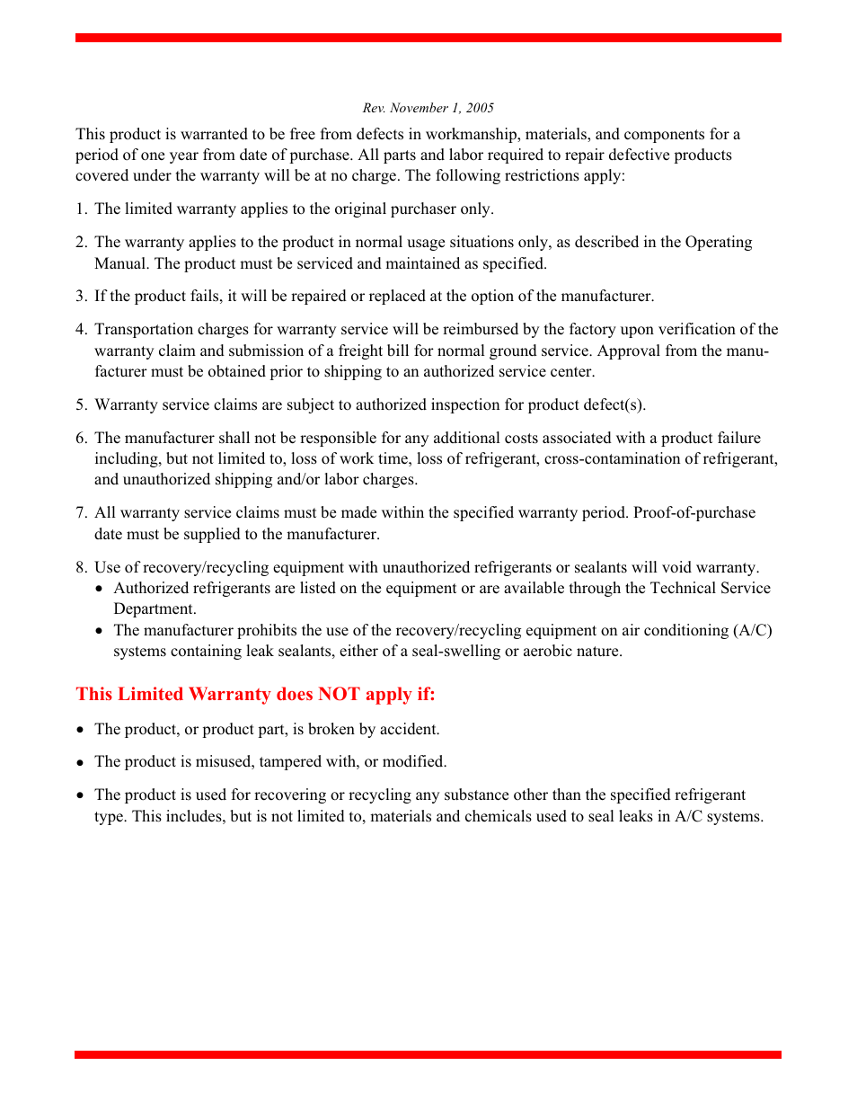 Robinair 17700Z Recovery, Recycling, Recharging Unit User Manual | Page 19 / 20