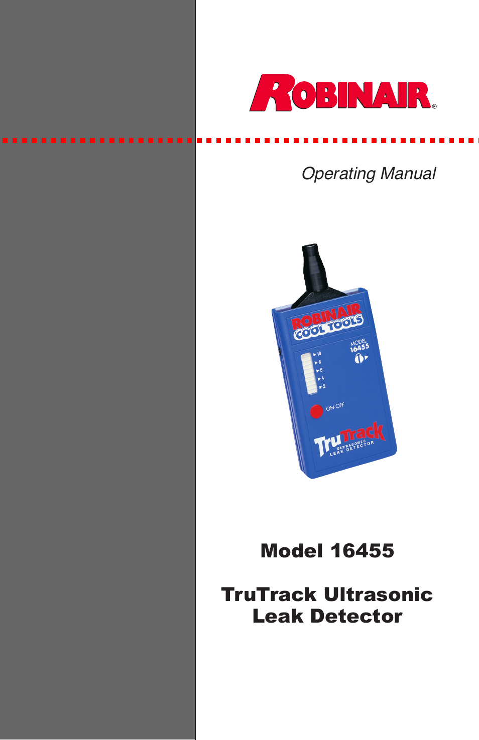 Robinair 16455 TruTrack Ultrasonic Leak Detector User Manual | 16 pages