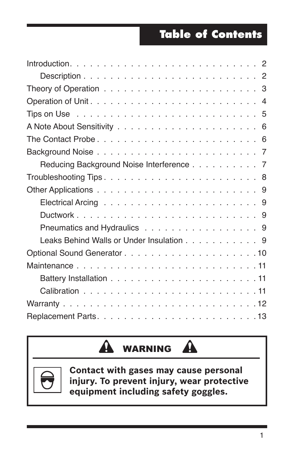 Robinair 16455 TruTrack Ultrasonic Leak Detector User Manual | Page 3 / 16