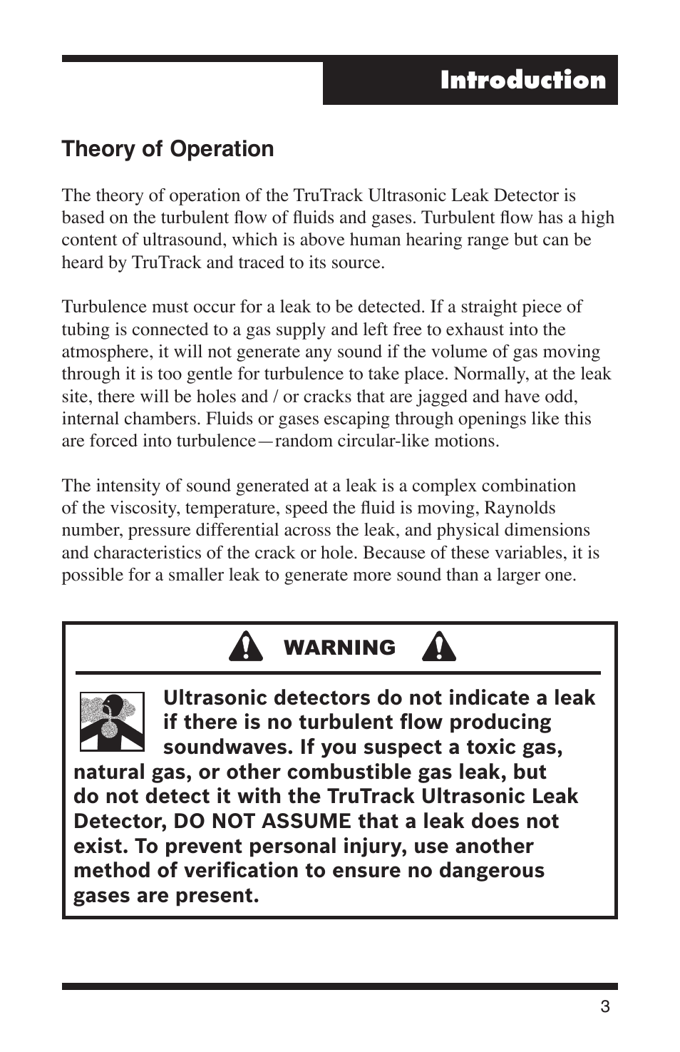 Introduction, Theory of operation | Robinair 16455 TruTrack Ultrasonic Leak Detector User Manual | Page 5 / 16