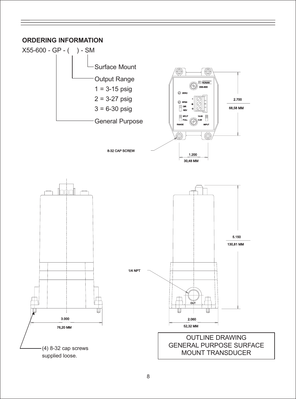 Ronan X55-600 Series User Manual | Page 10 / 24