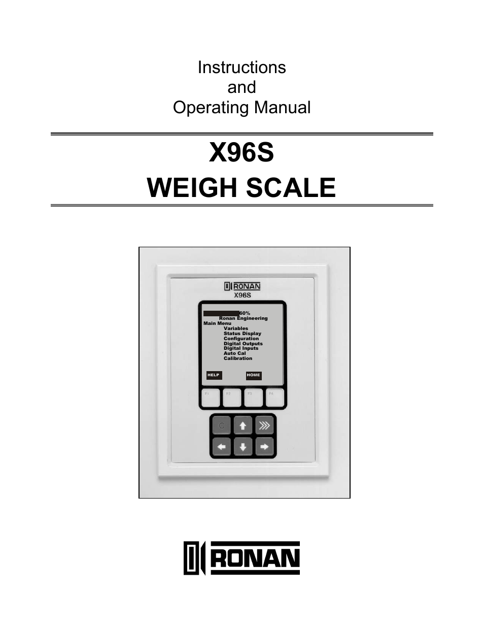 Ronan X96S WEIGH SCALE User Manual | 68 pages