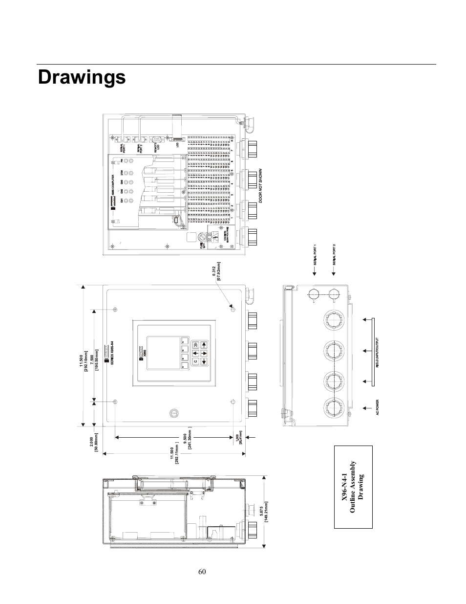 Drawings, X96-n4-1 outline assembly drawing | Ronan X96S WEIGH SCALE User Manual | Page 64 / 68