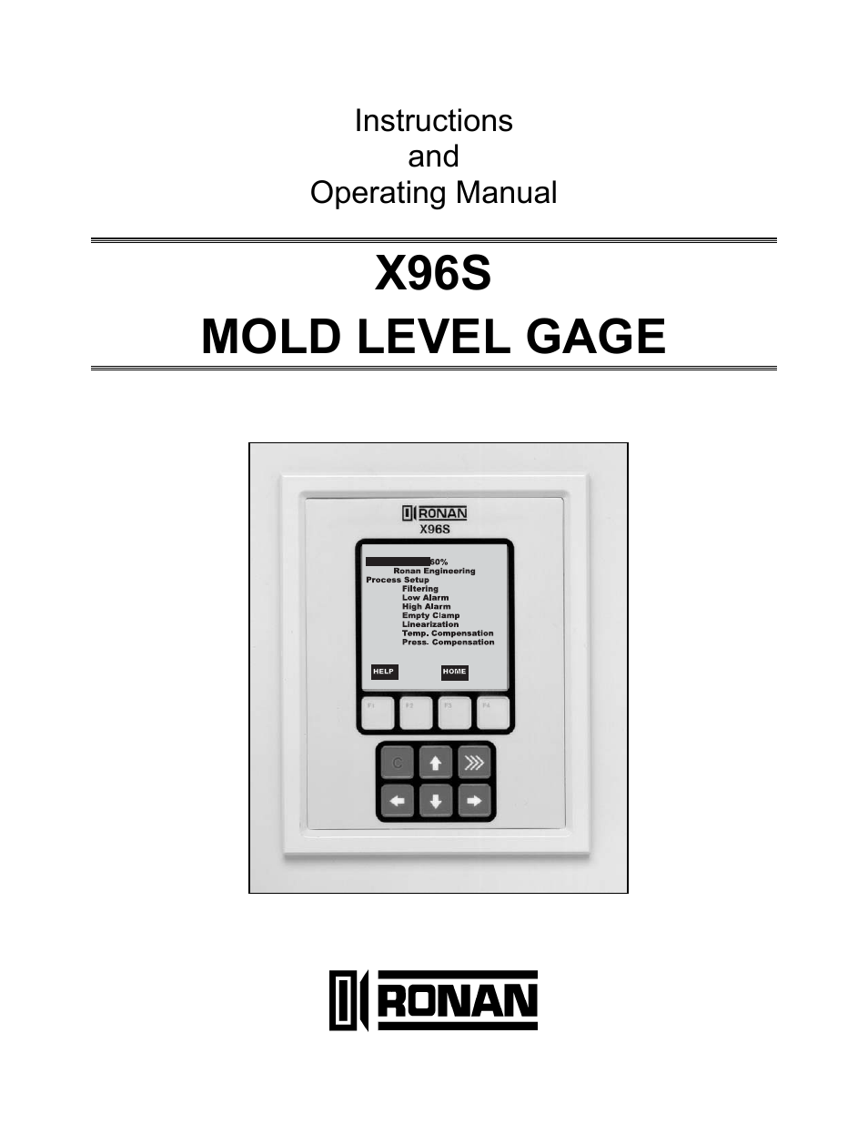 Ronan X96S MOLD LEVEL GAGE User Manual | 61 pages