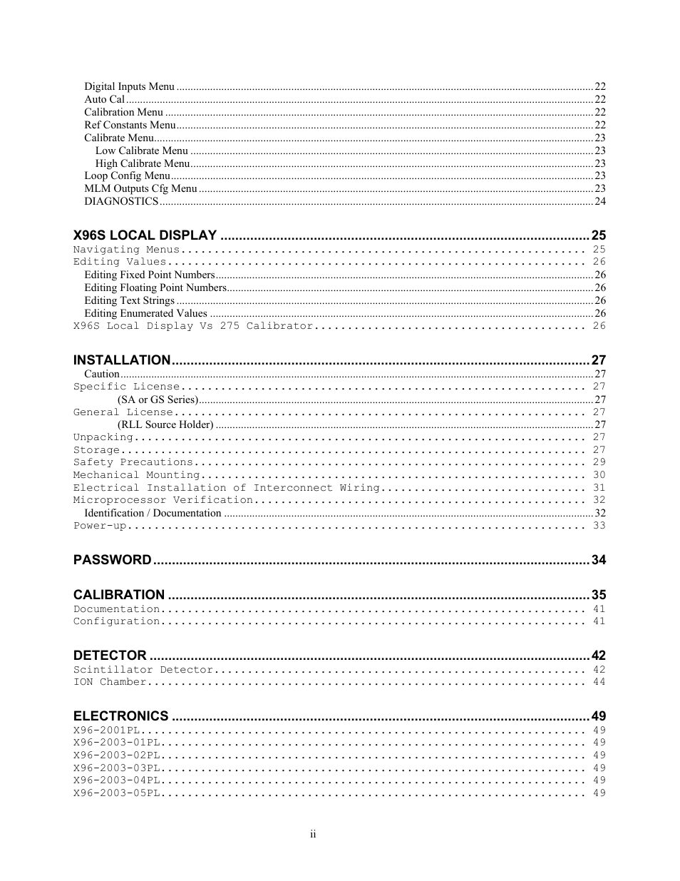 Ronan X96S MOLD LEVEL GAGE User Manual | Page 3 / 61