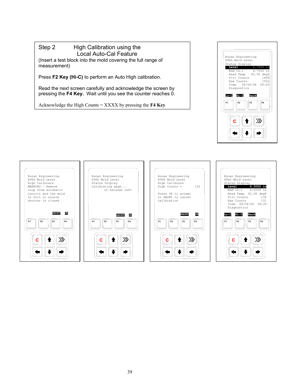 Ronan X96S MOLD LEVEL GAGE User Manual | Page 43 / 61