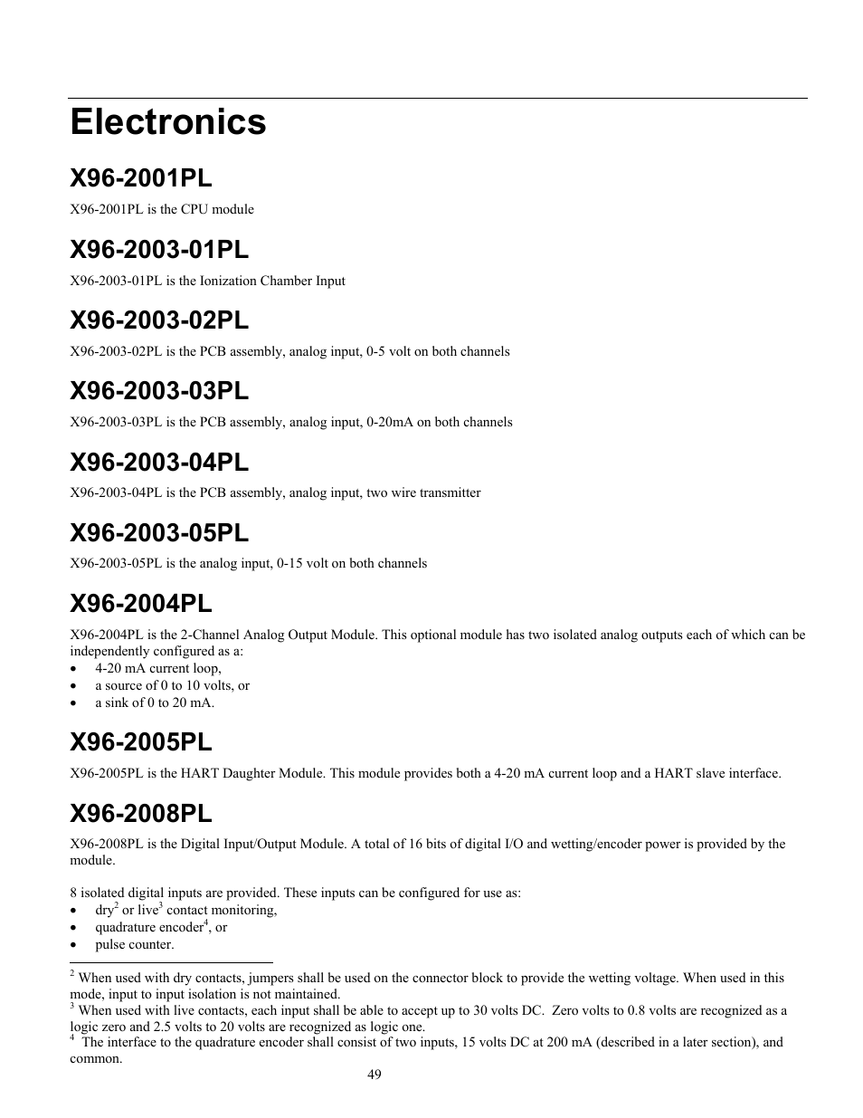 Electronics | Ronan X96S MOLD LEVEL GAGE User Manual | Page 53 / 61