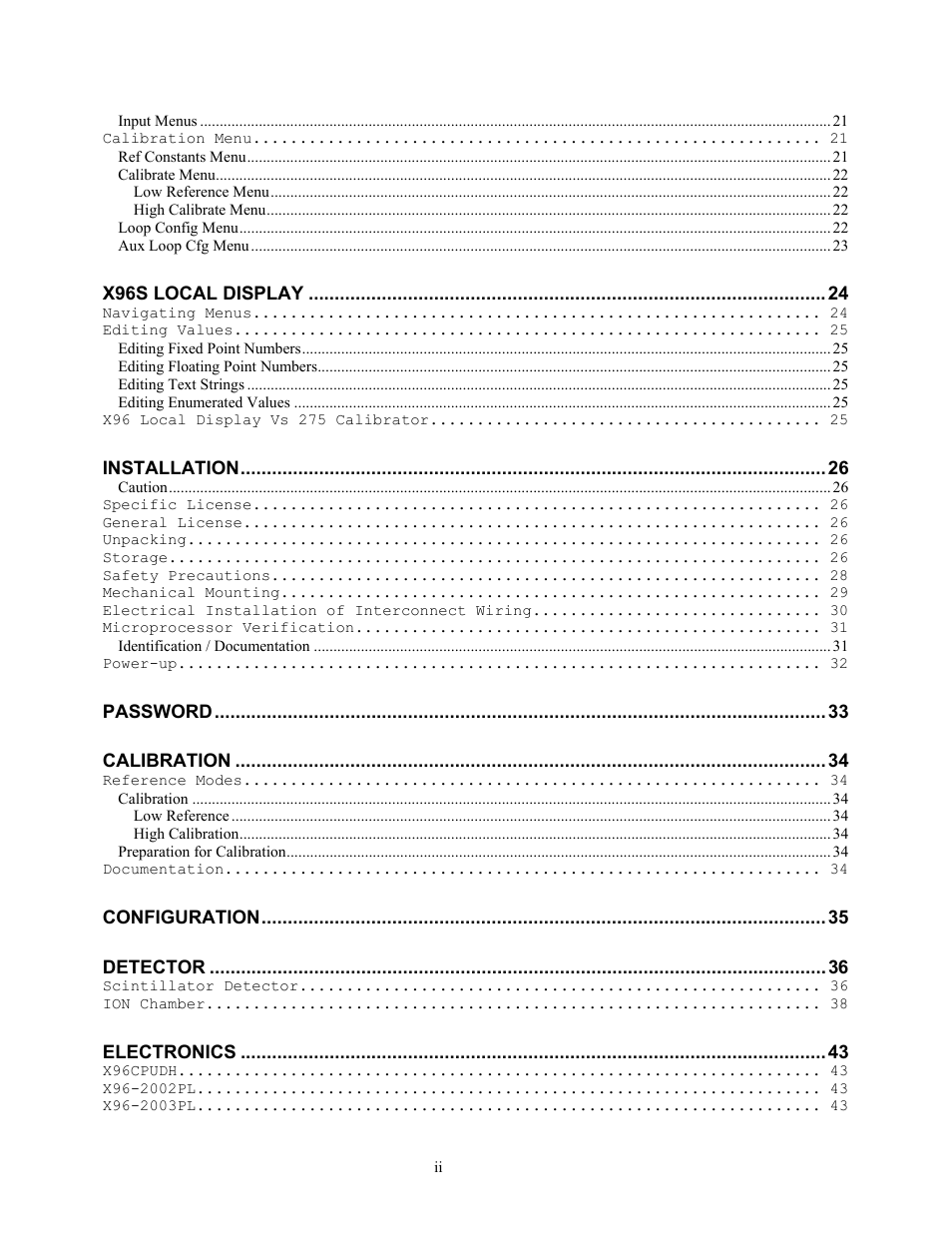Ronan X96S LEVEL GAGE User Manual | Page 3 / 56