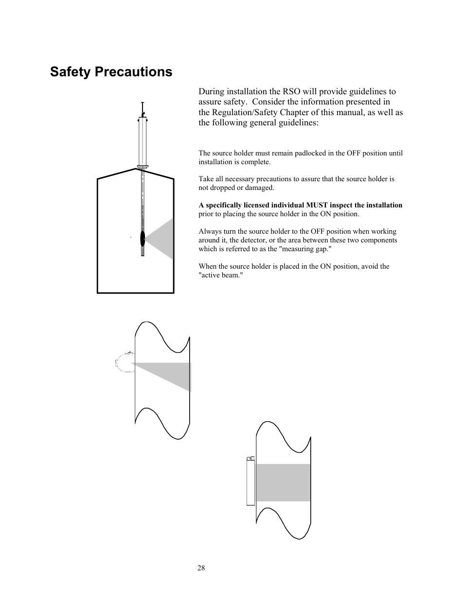 Safety precautions | Ronan X96S LEVEL GAGE User Manual | Page 32 / 56